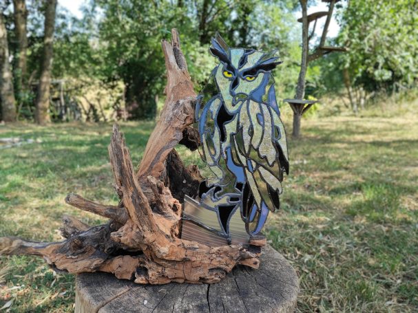 Grand duc 40 x 38 cm